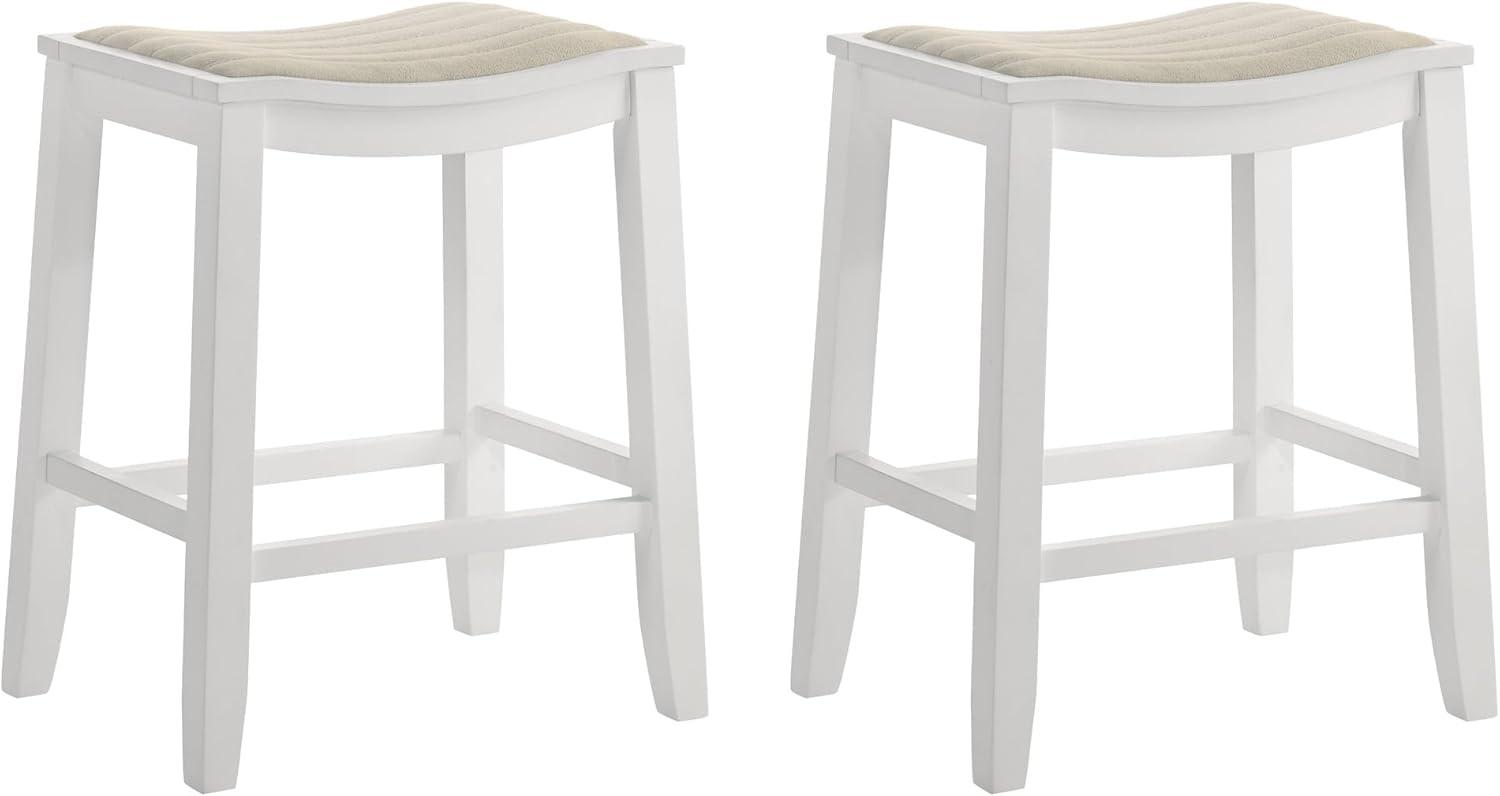 image:imageIyani Coastal Modern Wood Counter Height Kitchen Bar Stool in Amber Glow Finish with Twilight Taupe Fabric Upholstered SeatTaupeWhite