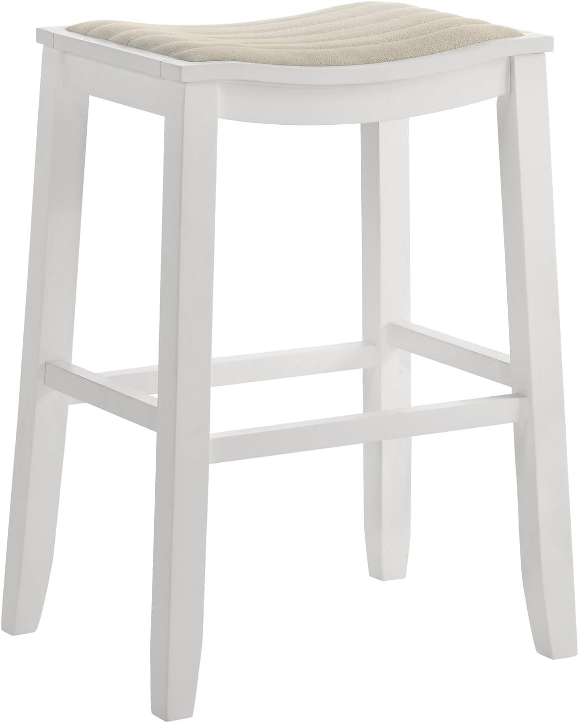 image:imageIyani Coastal Modern Wood Counter Height Kitchen Bar Stool in Amber Glow Finish with Twilight Taupe Fabric Upholstered SeatTaupeWhite