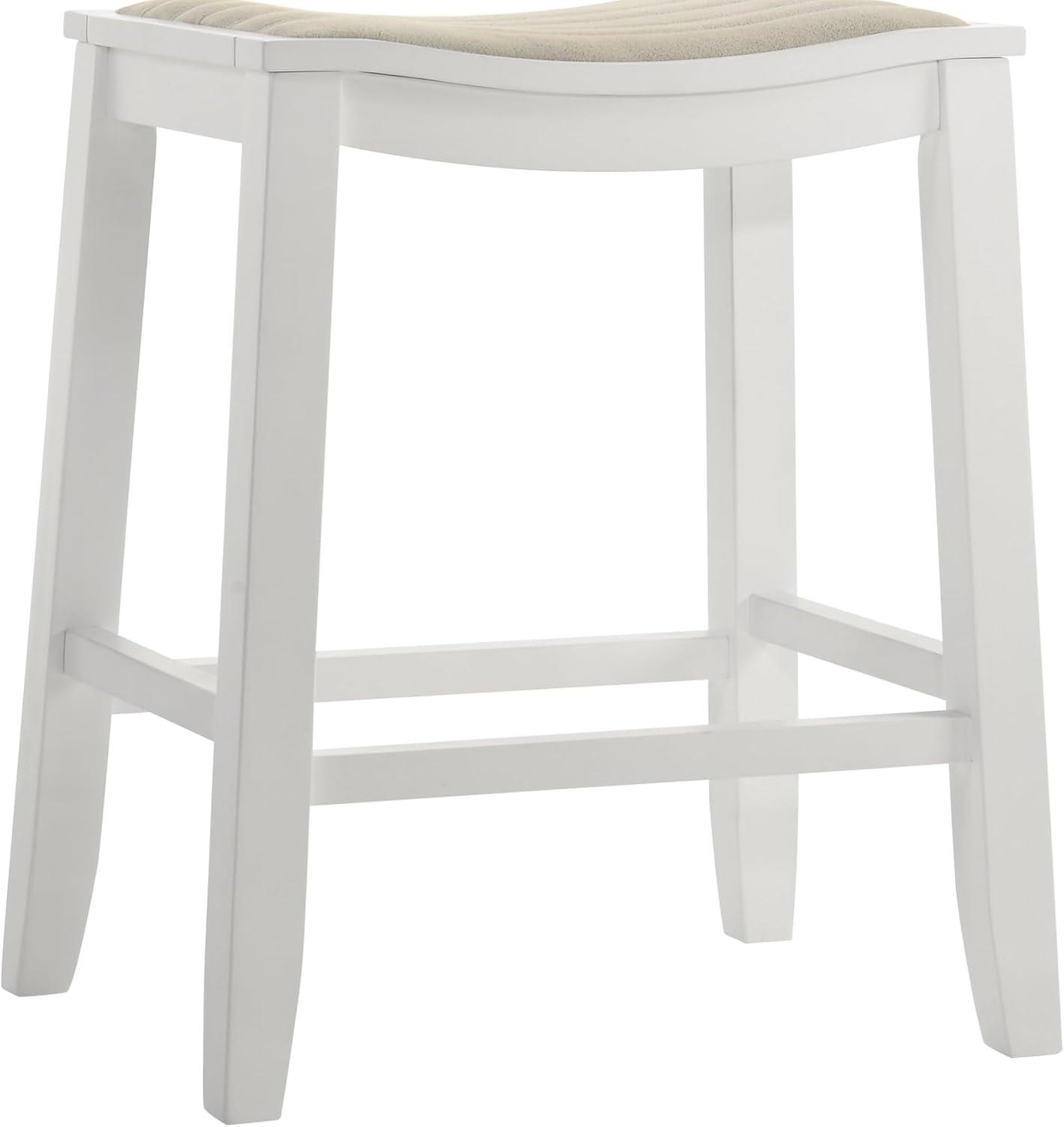 image:imageIyani Coastal Modern Wood Counter Height Kitchen Bar Stool in Amber Glow Finish with Twilight Taupe Fabric Upholstered SeatTaupeWhite