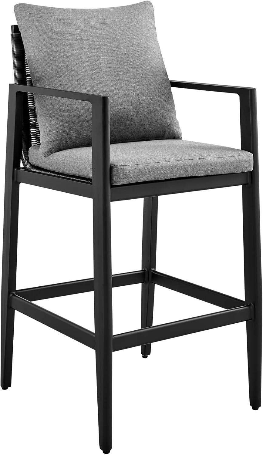 image:imageArmen Living Grand Modern Outdoor Patio Bar Table and Stools Set 5 Piece Black