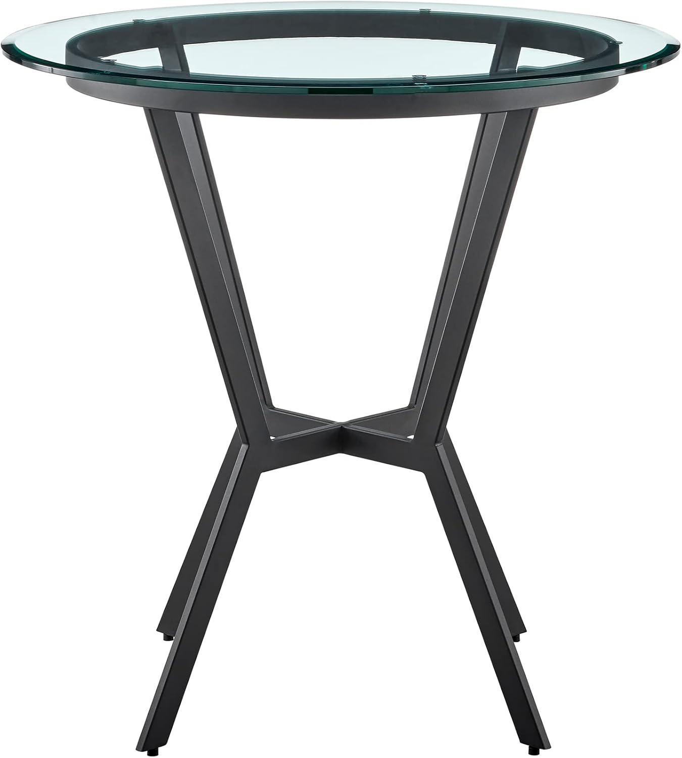 image:imageArmen Living Naomi and Bryant 5Piece Counter Height Dining Set in Black Metal and Grey Faux Leather3Piece