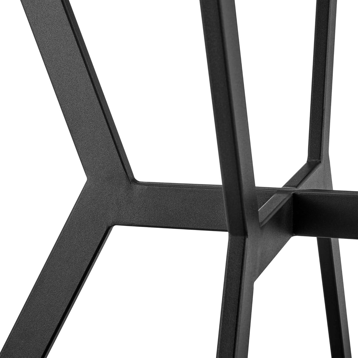 image:imageArmen Living Naomi and Bryant 5Piece Counter Height Dining Set in Black Metal and Grey Faux Leather3Piece