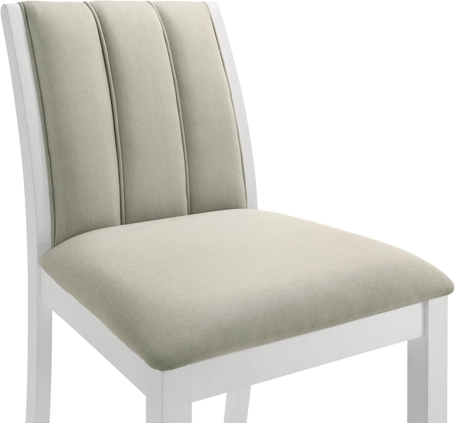 image:imageArmen Living Nolan 30 in Dark Roast Bar Height Rubberwood Barstool with Grey Fabric Seat Set of 4Fog