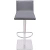 Gray Faux Leather  Walnut Back