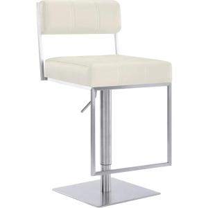 Michele Bar Stool, Gray(White/Stainless Steel)