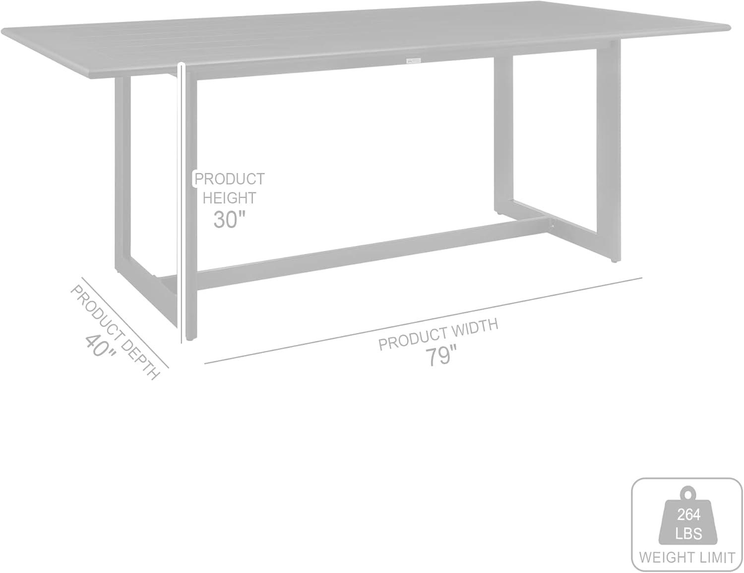 image:imageARMEN LIVING LCCCDISQBL Cayman Outdoor Patio Dining Table in Aluminum Black