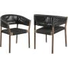 image:imageArmen Living Doris 18 inOutdoor Fabric Dining Chair in Charcoal Set of 2