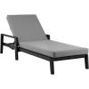 image:imageArmen Living LCCCLOBL Cayman Outdoor Patio Adjustable Chaise Lounge Chair in Aluminum Cushions Dark Grey