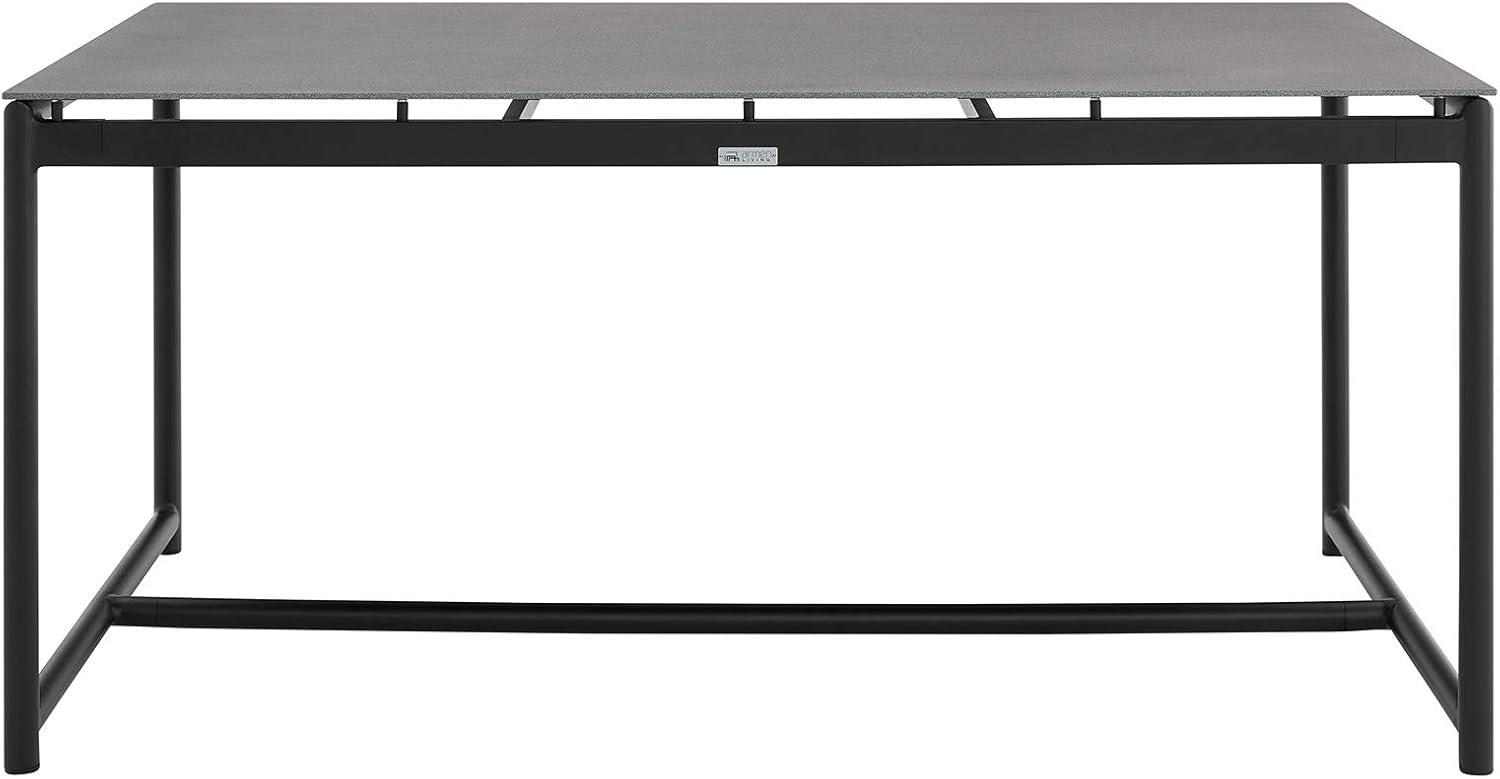 image:imageARMEN LIVING SETODCRDIWH5 Crown 5 Piece White Aluminum and Teak Outdoor Dining Set with Light Grey FabricBlack