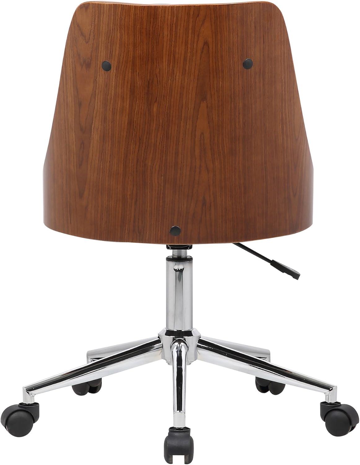 image:imageArmen Living Diamond Office Chair in Black Faux Leather and Chrome FinishDiamond