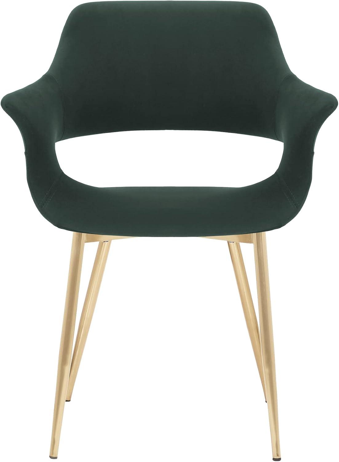 image:imageArmen Living Gigi Pink Velvet Dining Room Chair with Gold Metal Legs Set of 2Green