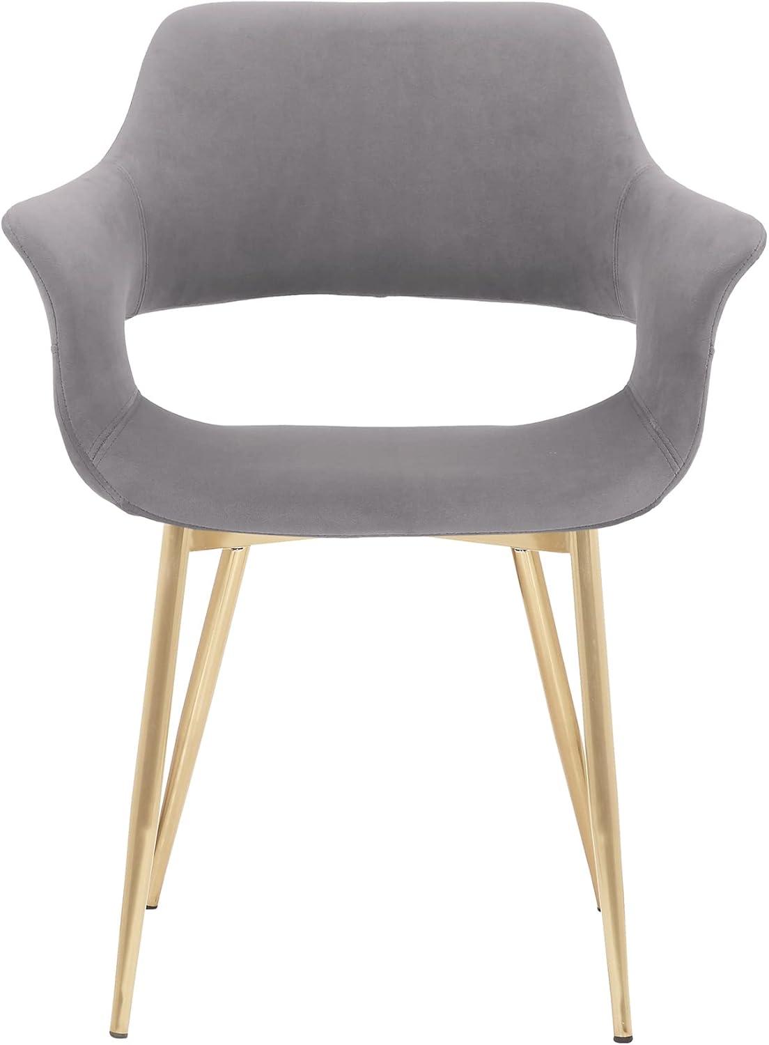 image:imageArmen Living Gigi Pink Velvet Dining Room Chair with Gold Metal Legs Set of 2Grey