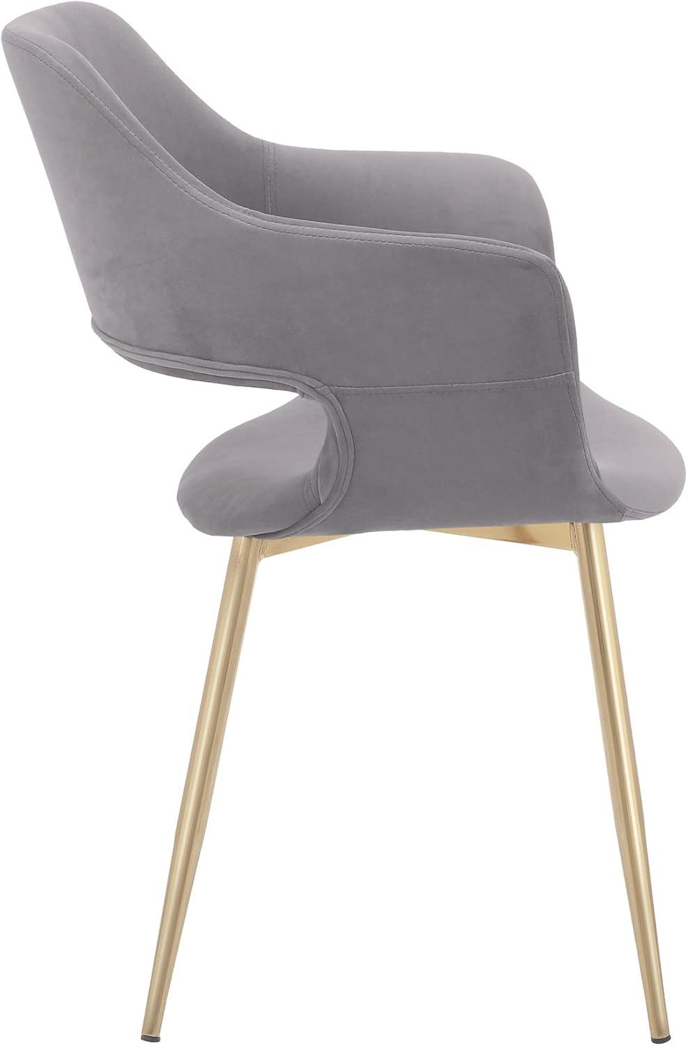 image:imageArmen Living Gigi Pink Velvet Dining Room Chair with Gold Metal Legs Set of 2Grey