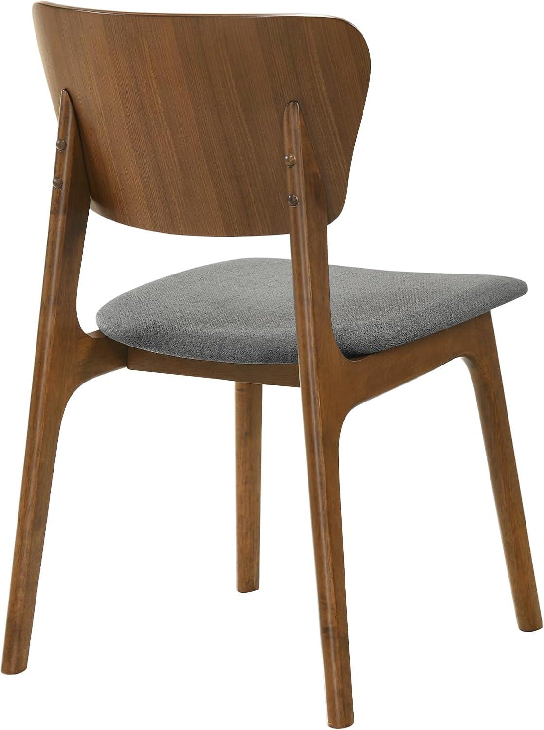 image:imageArmen Living Kalia Wood Dining Chair in Walnut Finish with Charcoal Fabric Set of 6