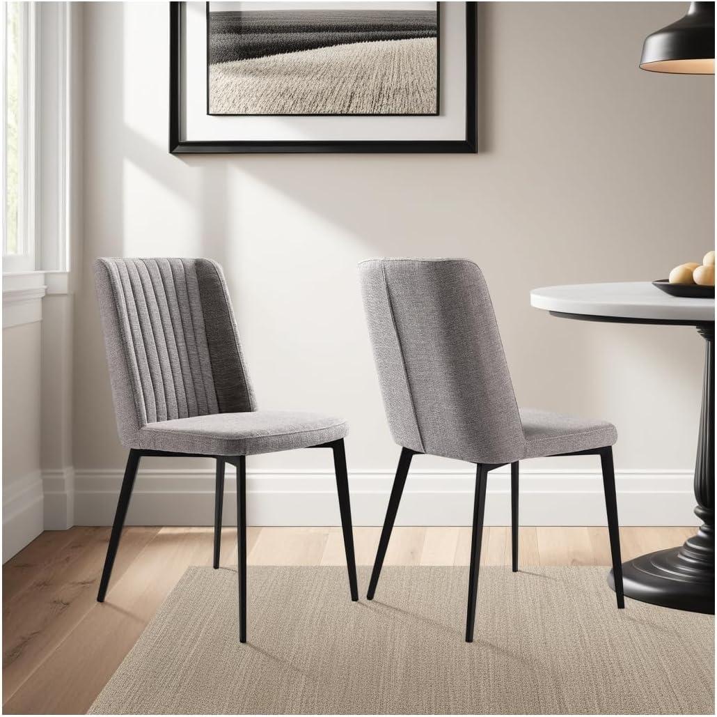 image:imageArmen Living Maine Dining Chair Orange Fabric Upholstery 185 Seat HeightGrey