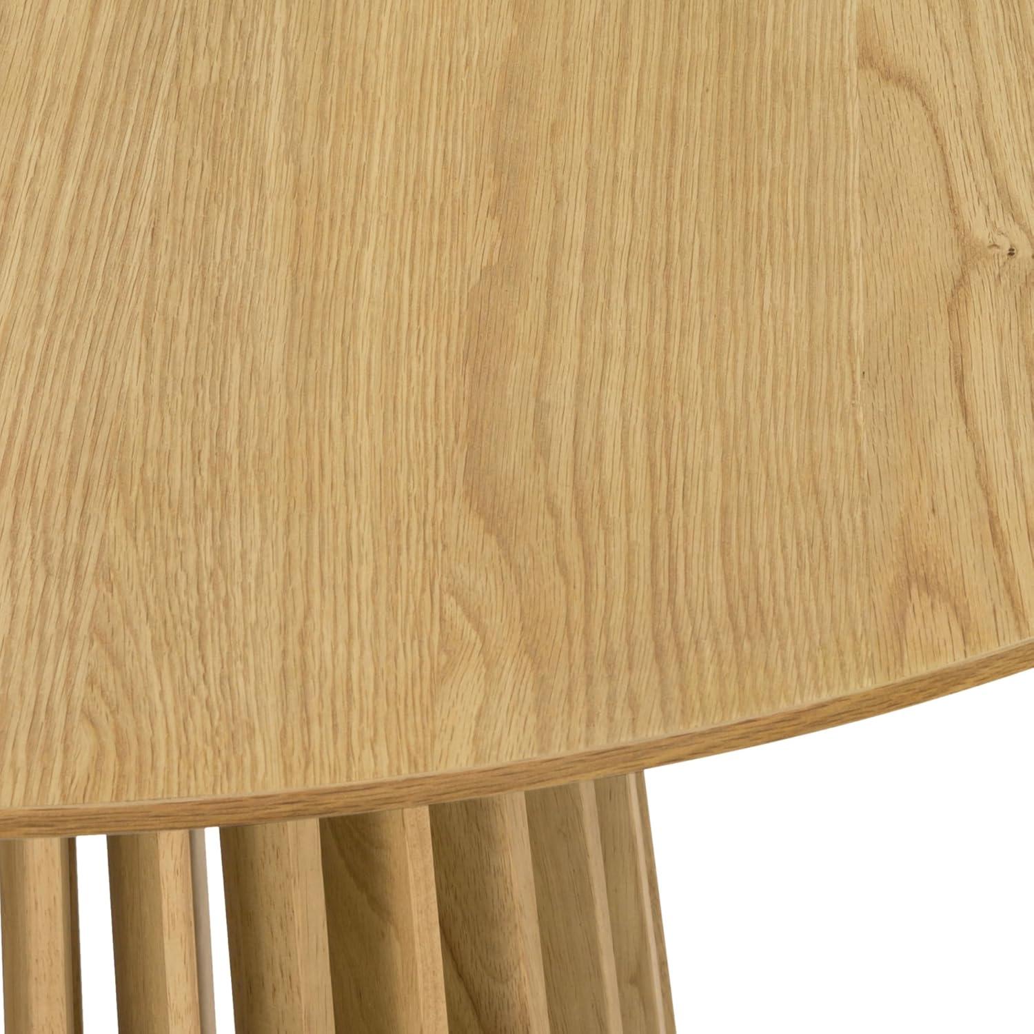 image:imageArmen Living Pasadena Erie 5 Piece Round Dining Set in Natural Oak Finish with Paper Cord ChairsNatural Wood Finish