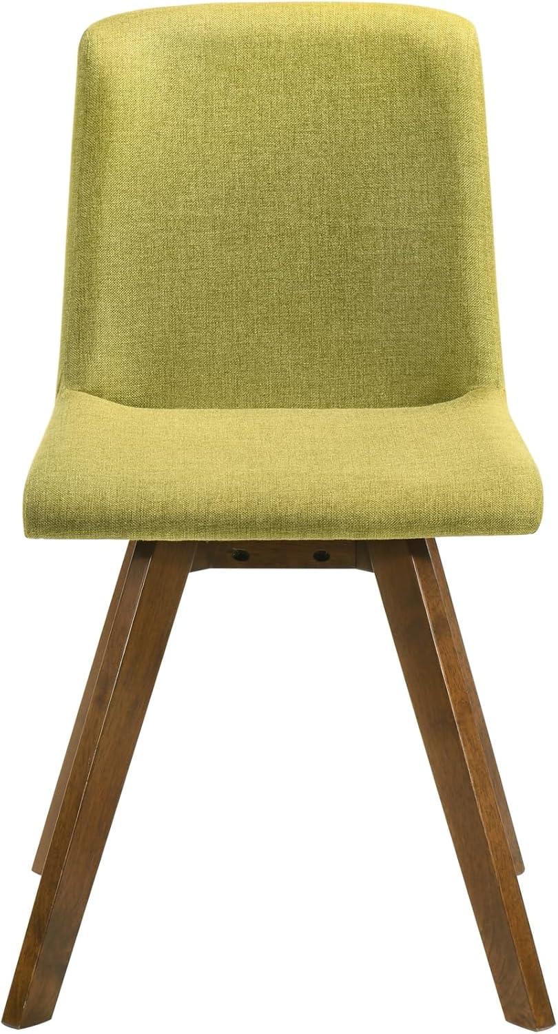 image:imageGina Sand Upholstered Dining Chair in Walnut Finish Set of 4Olive Green