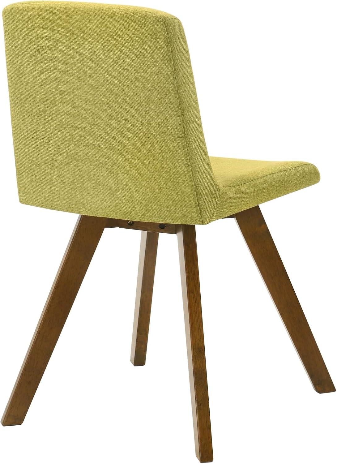 image:imageGina Sand Upholstered Dining Chair in Walnut Finish Set of 4Olive Green