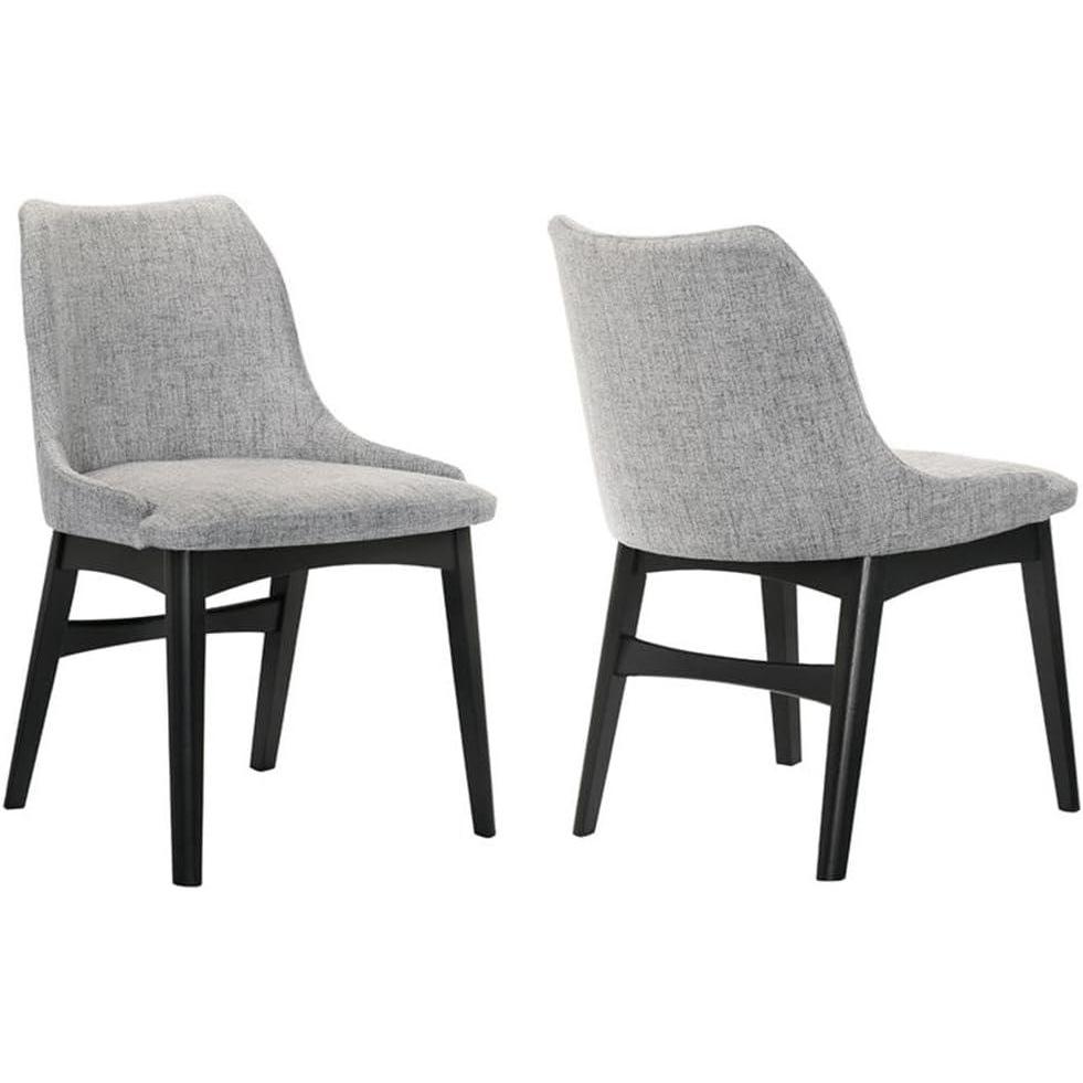 image:imageArmen Living Azalea Orange Fabric and Walnut Wood Dining Side Chairs Set of 2GrayBlack