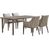 image:imageARMEN LIVING SETODGDDIGR5 Grenada 5 Piece Aluminum Outdoor Dining Set with Grey Fabric Gray