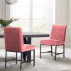 image:imageArmen Living Napoli Modern Dining Room Accent Chair for Kitchen Table Home Office Desk Set of 2 Pink