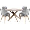 image:imageArmen Living Oasis and Island 5 Piece Light Eucalyptus and Stone Outdoor Patio Dining Set