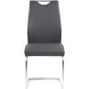 image:imageArmen Living Upholstered Side Amanda White Faux Leather Dining Accent Chair with Chrome FinishSet of 2 Black LCAMSIBLGrey