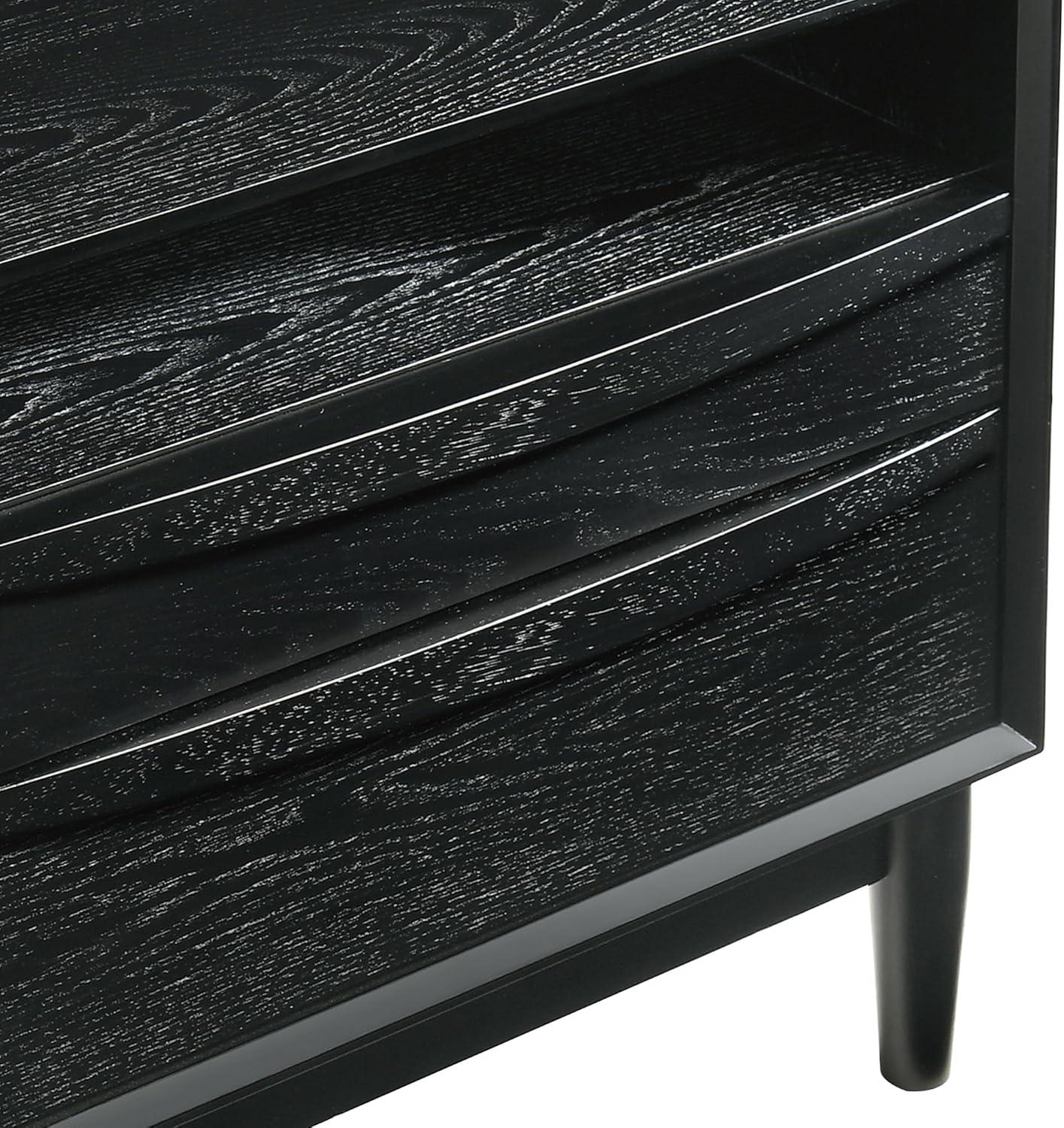 image:imageArmen Living Artemio King 3 Piece Wood Bedroom Set in Walnut FinishBlack
