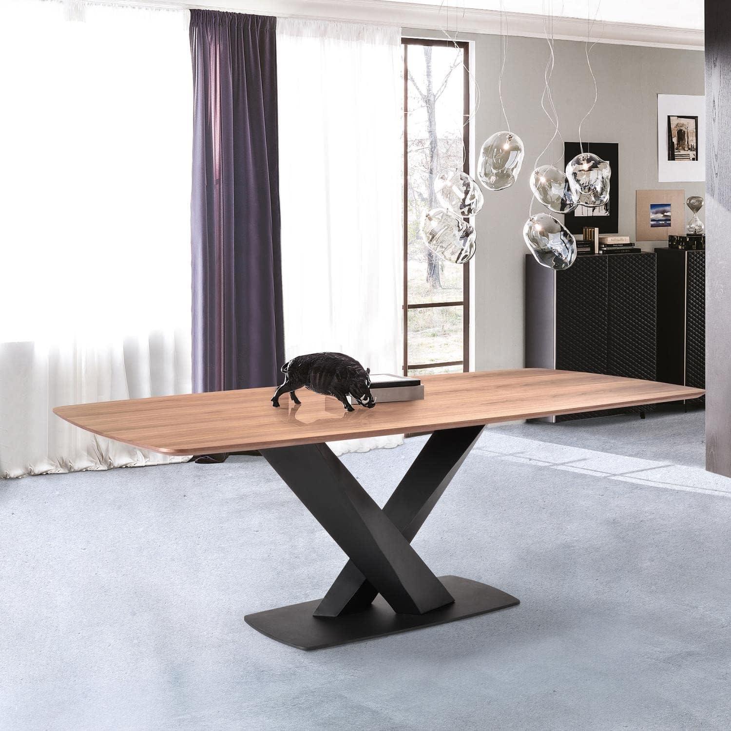 image:imageArmen Living Everett Dining Table Matte Black 87 x 30 x 435