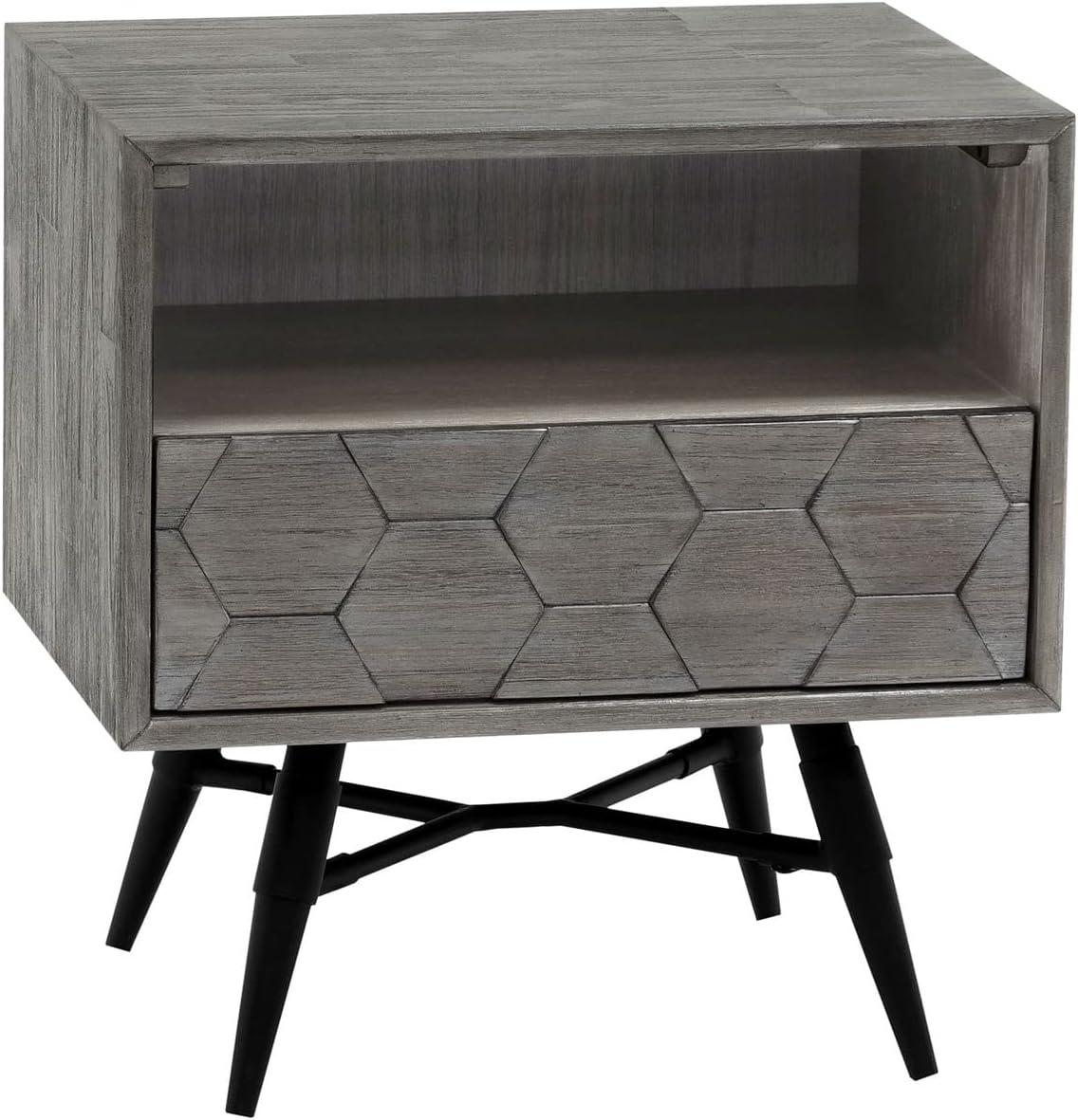 image:imageArmen Living Makena 3 Piece Queen Bedroom Set in Grey Acacia Wood