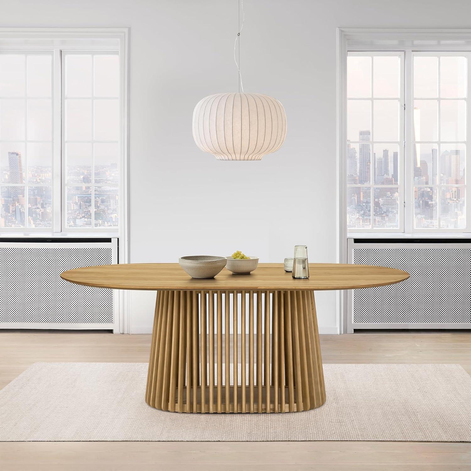 image:imageArmen Living Pasadena 47 Wood Round Dining Table in Natural Oak FinishNatural Oak Finish