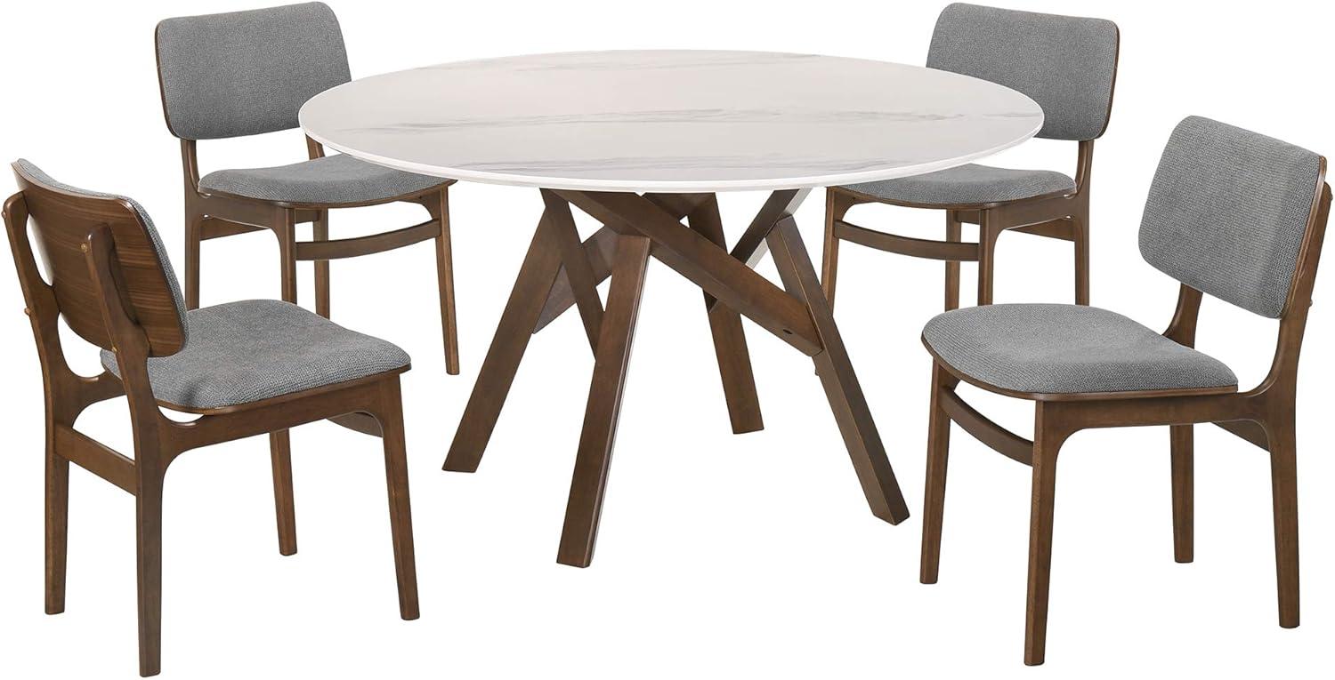image:imageArmen Living SETVEDIWA5C Venus Lima 5 Piece Walnut Dining SetGrey