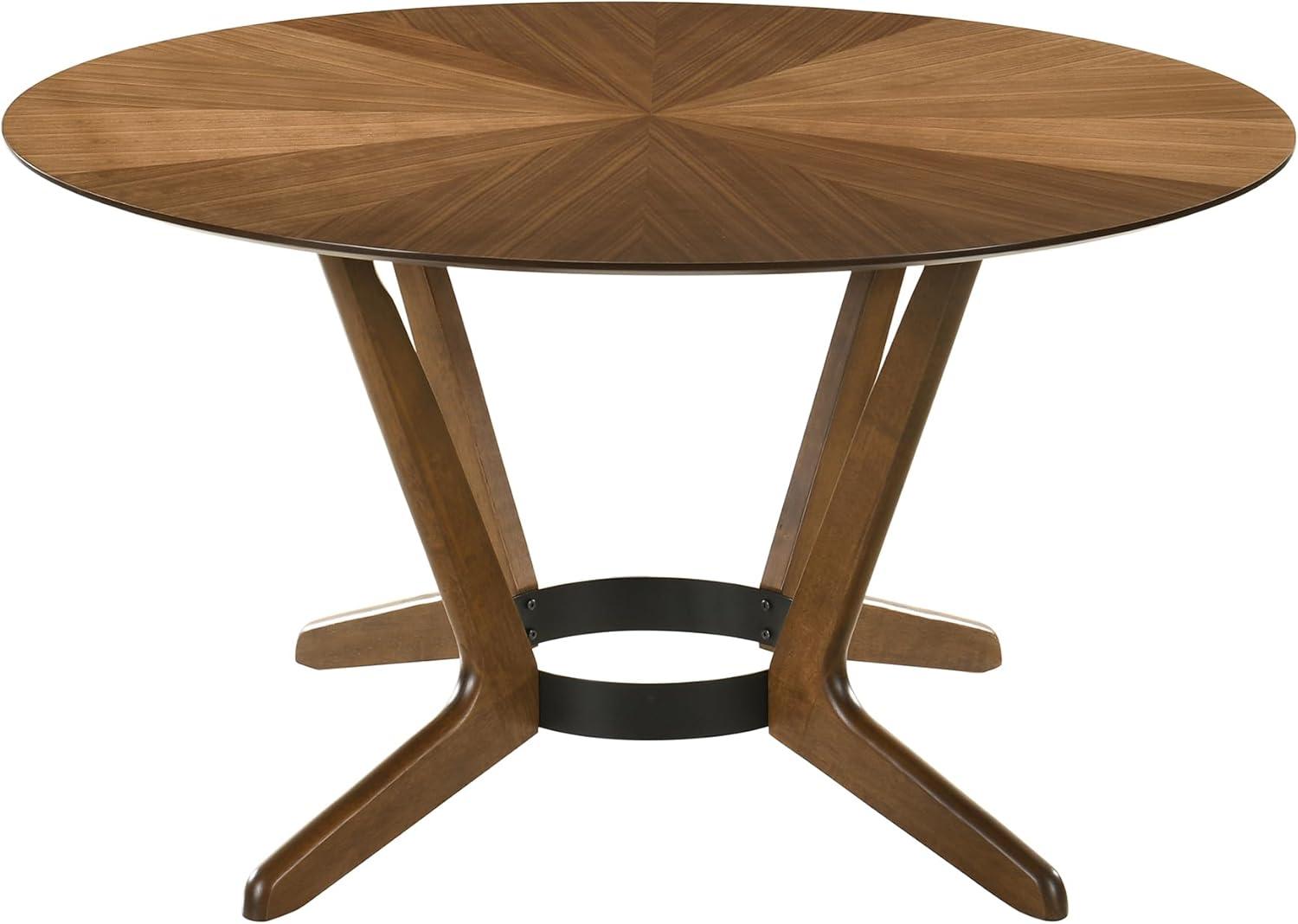 image:imageArmen Living Santana Round Wood Dining Table in Walnut Finish