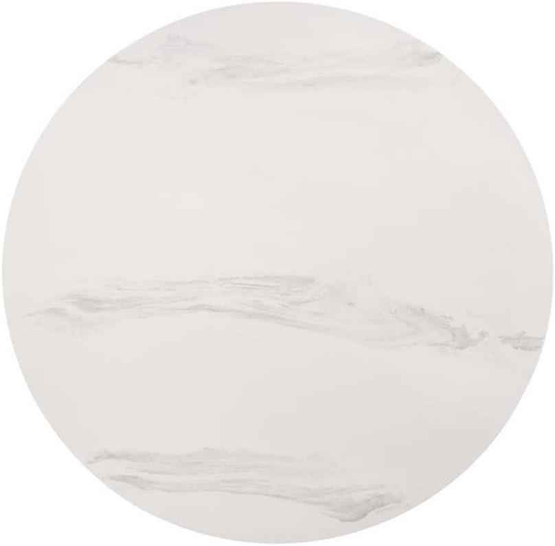 image:imageArmen Living Venus 54 Round MidCentury Modern Marble Dining Table Wood Legs WhiteWalnut
