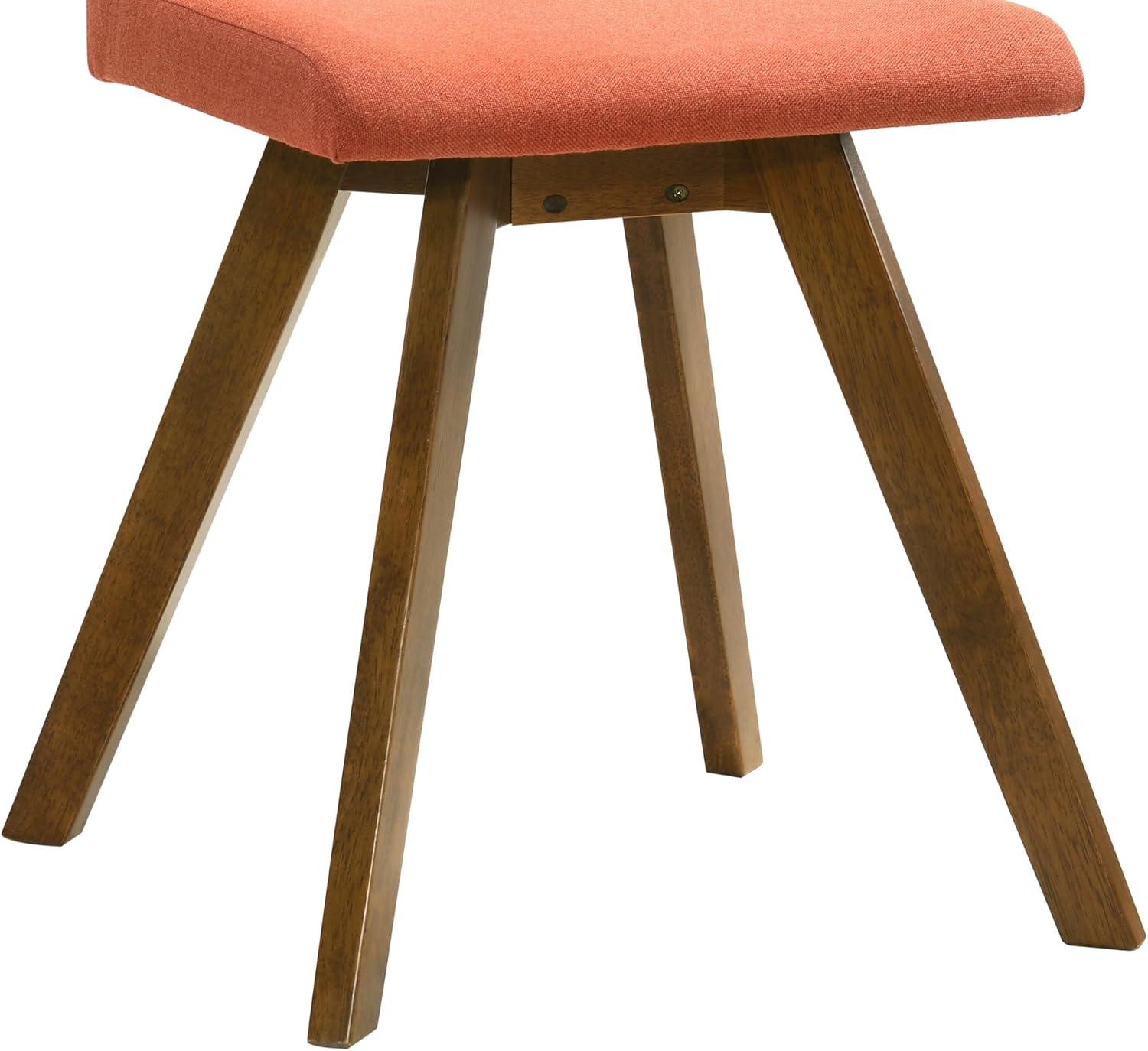 image:imageGina 5Piece Rectangular Walnut Dining Set with Sand Upholstered ChairsPoppy