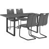 image:imageArmen Living Fenton and Gray Pacific 5 Piece Modern Rectangular Dining Set