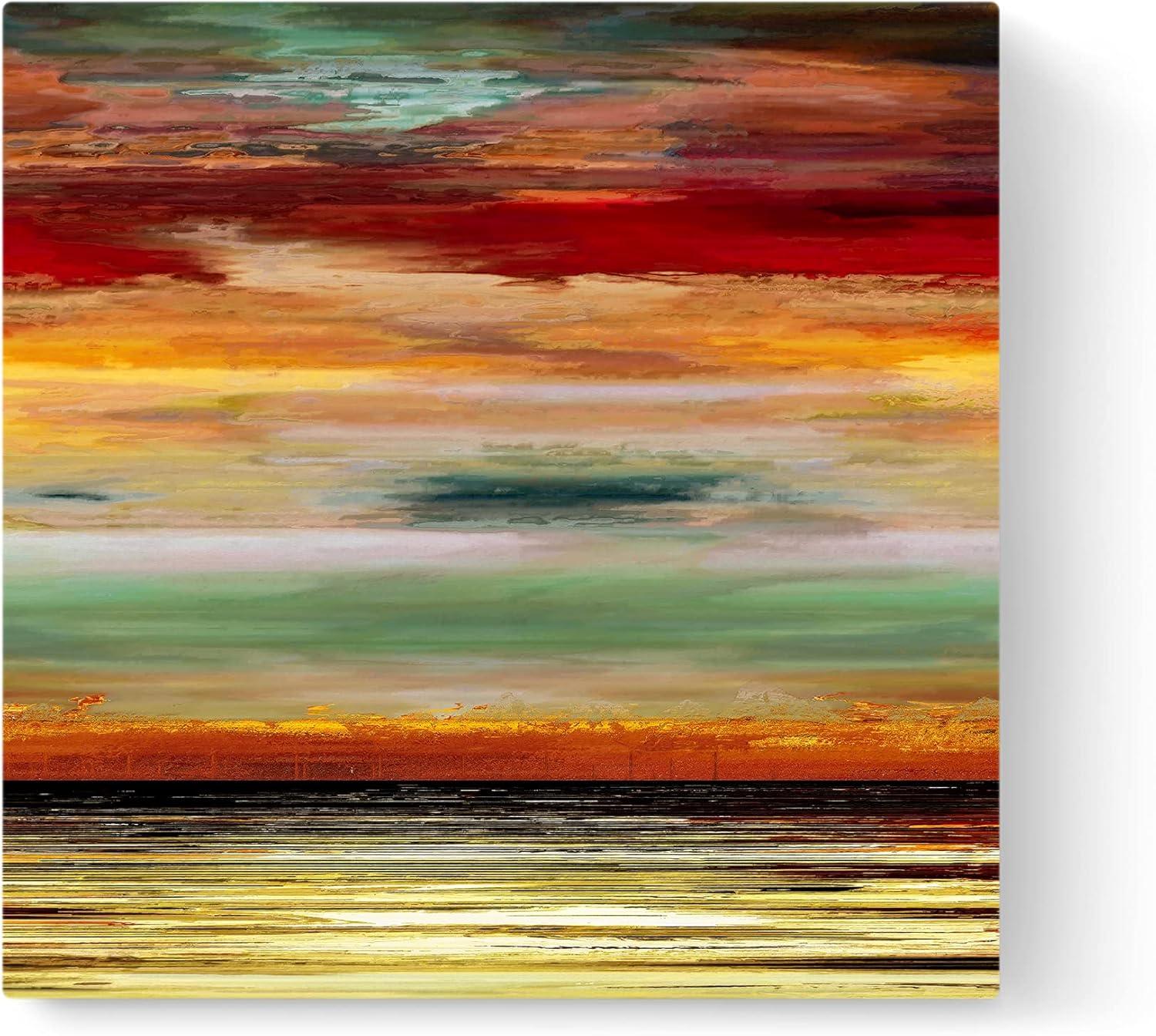 image:imageArmen Living Burning Sunset V Square Wrapped Canvas Wall Art Print 48 x 488L x 8W