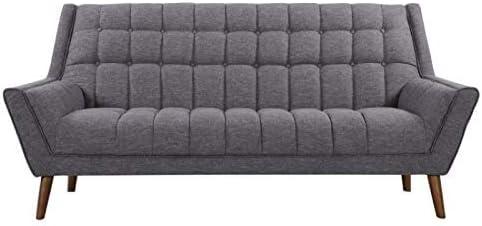 image:imageArmen Living Cobra Sofa in Dark Grey Linen and Walnut Wood Finish 82 x 37 x 34Dark GrayWalnut Finish