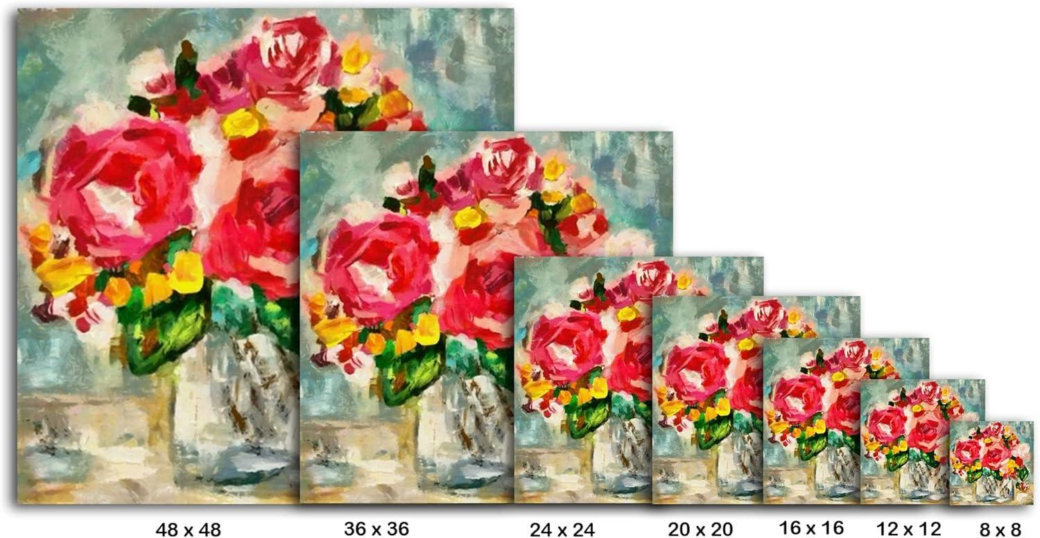 image:imageArmen Living Country Bouquet 413 Square Wrapped Canvas Wall Art Print 16 x 1648x48