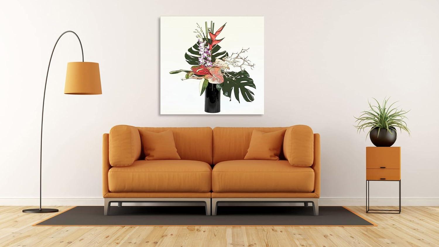 image:imageArmen Living Floral 51 Square Wrapped Canvas Wall Art Print 16 x 1620x20