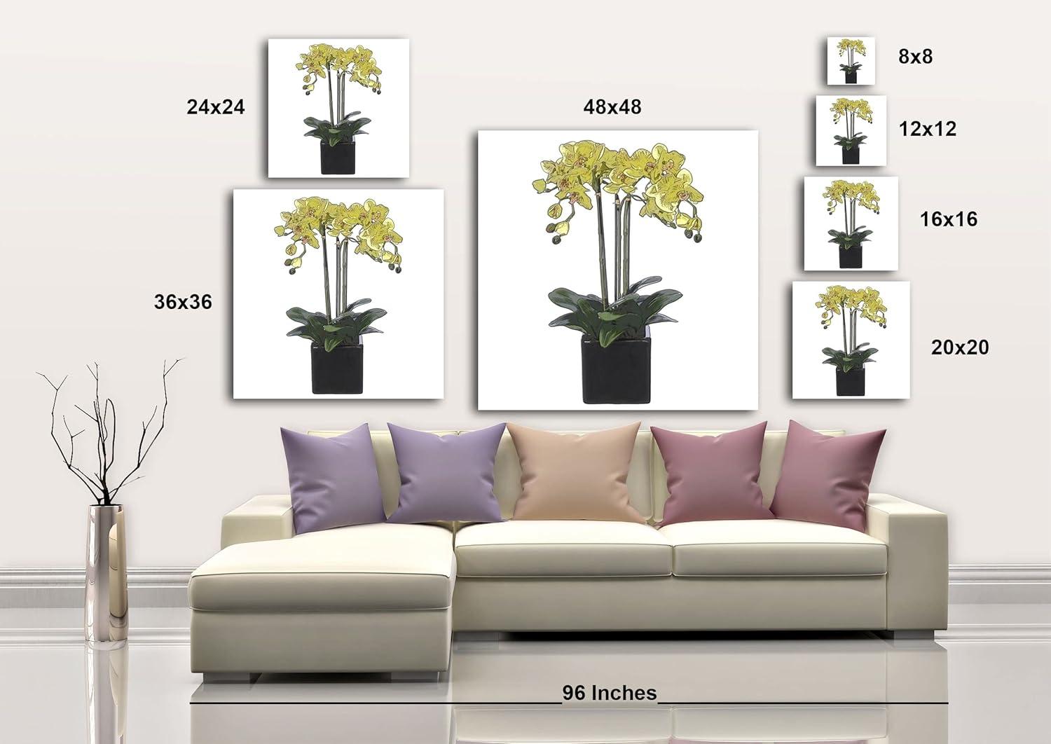 image:imageArmen Living Floral 77 Square Wrapped Canvas Wall Art Print 16 x 168x8
