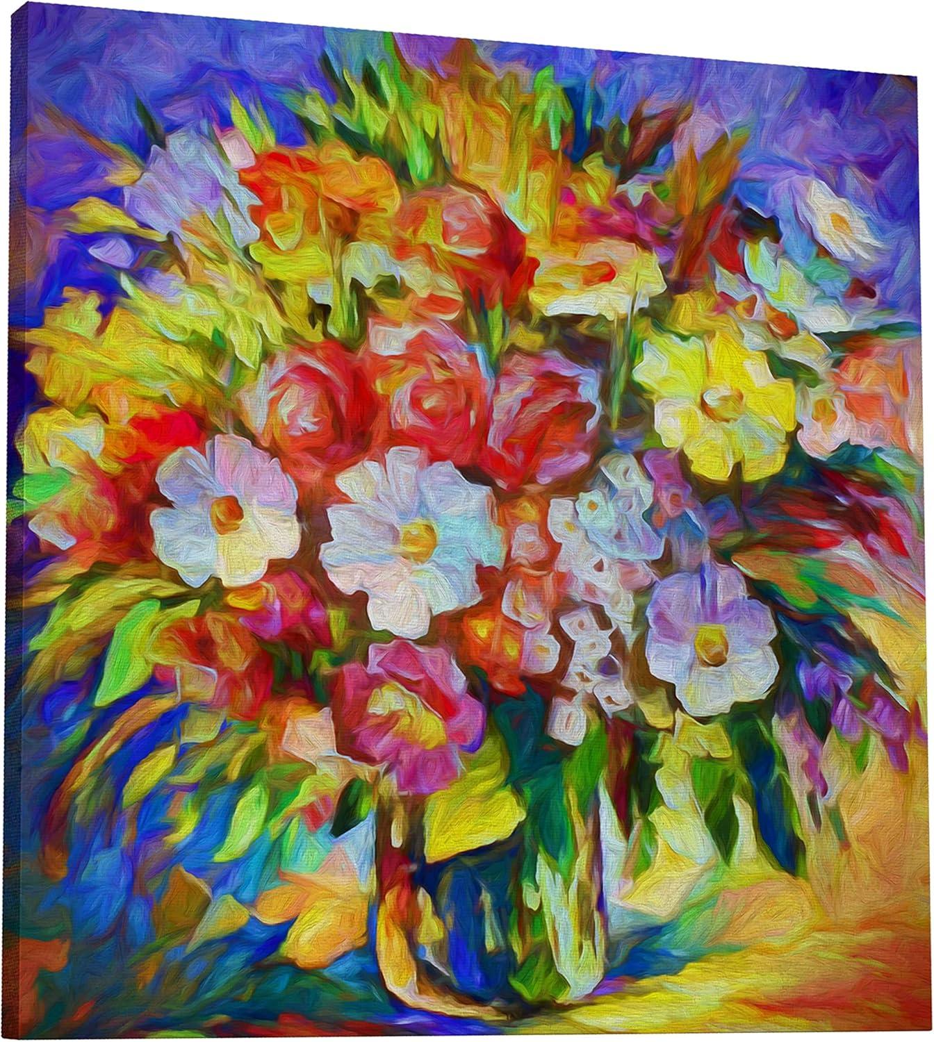 image:imageArmen Living Full Bouquet 257 Square Wrapped Canvas Wall Art Print 8 x 848x48