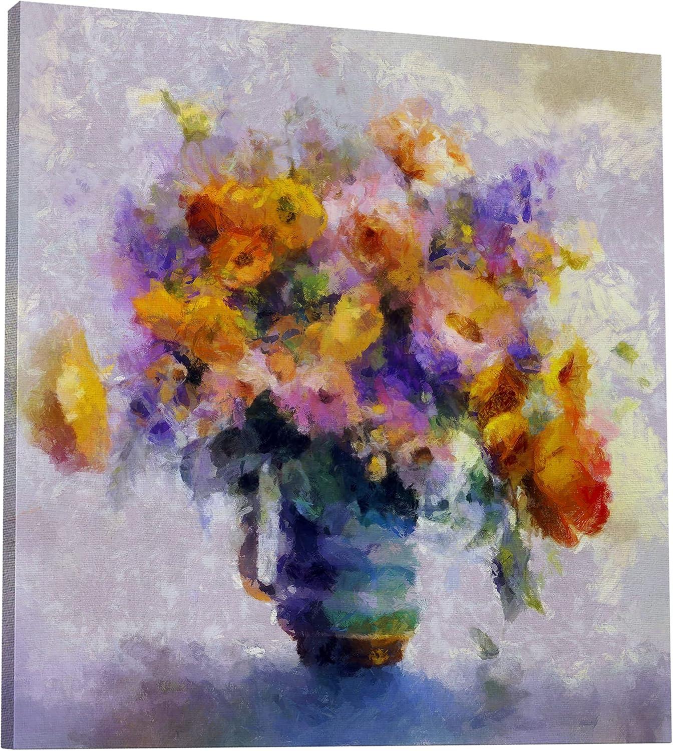 image:imageArmen Living Garden Bouquet 203 Square Wrapped Canvas Wall Art Print 16 x 1616x16