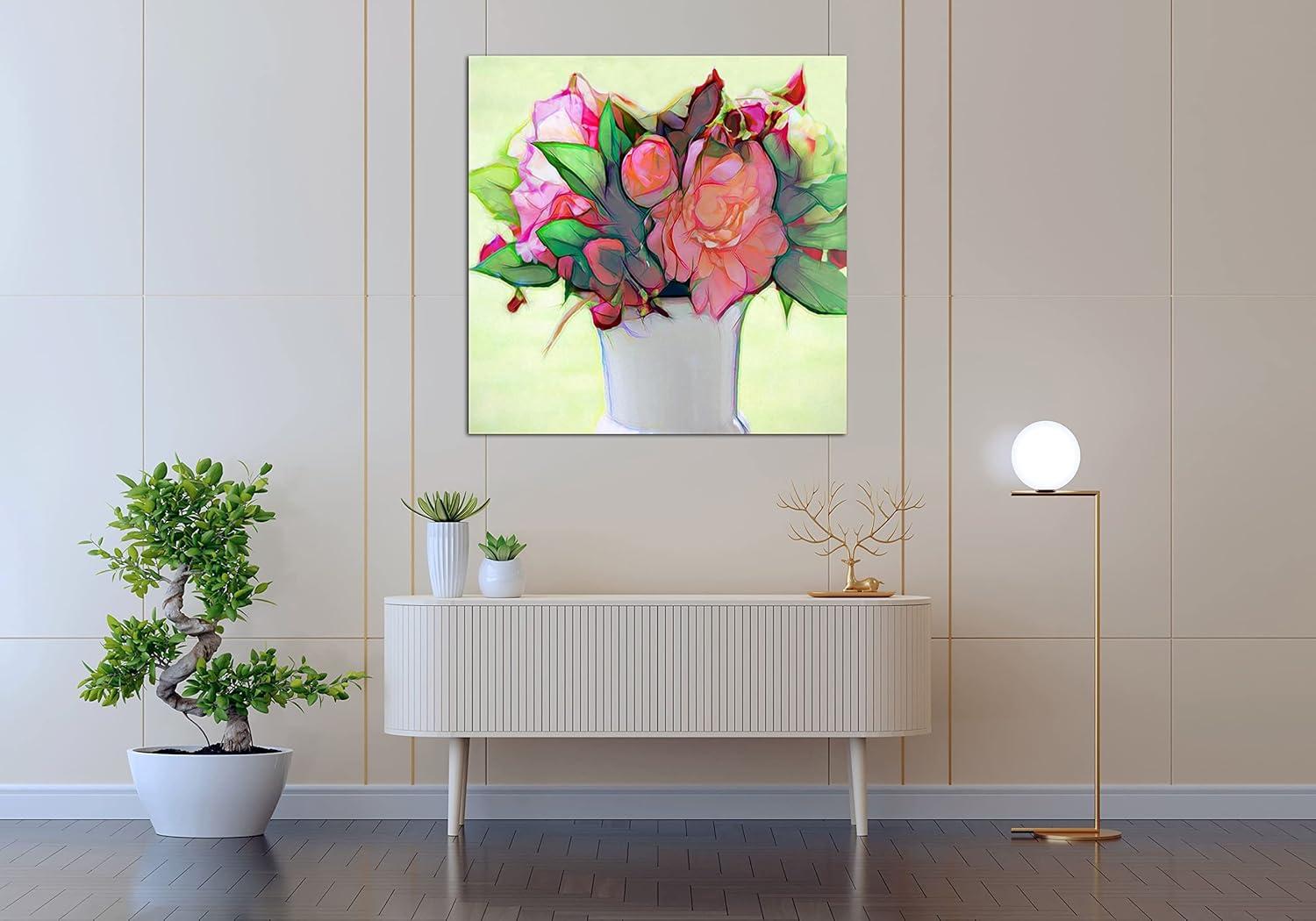 image:imageArmen Living Garden Bouquet 639 Square Wrapped Canvas Wall Art Print 16 x 1616x16