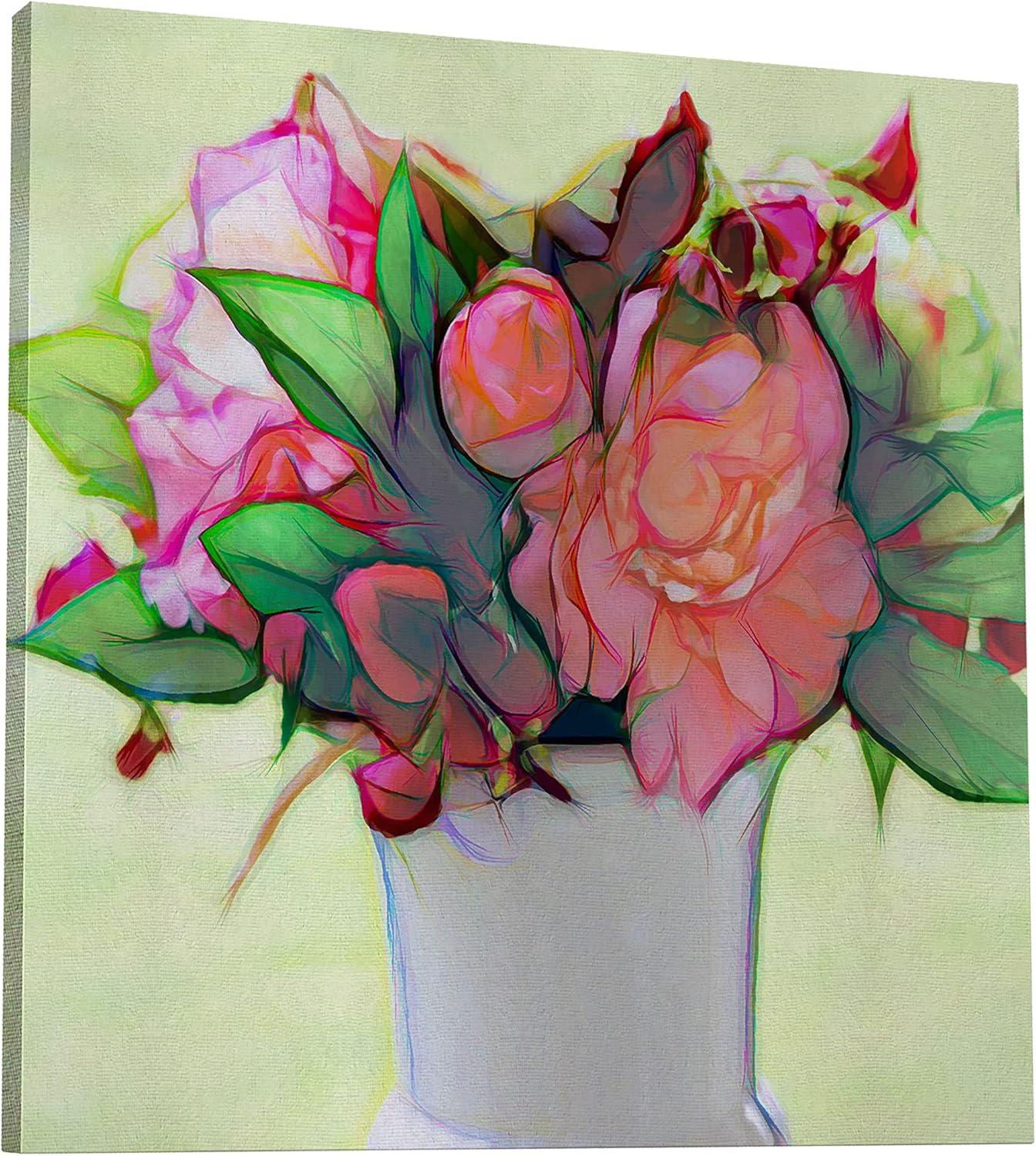 image:imageArmen Living Garden Bouquet 639 Square Wrapped Canvas Wall Art Print 16 x 1624x24