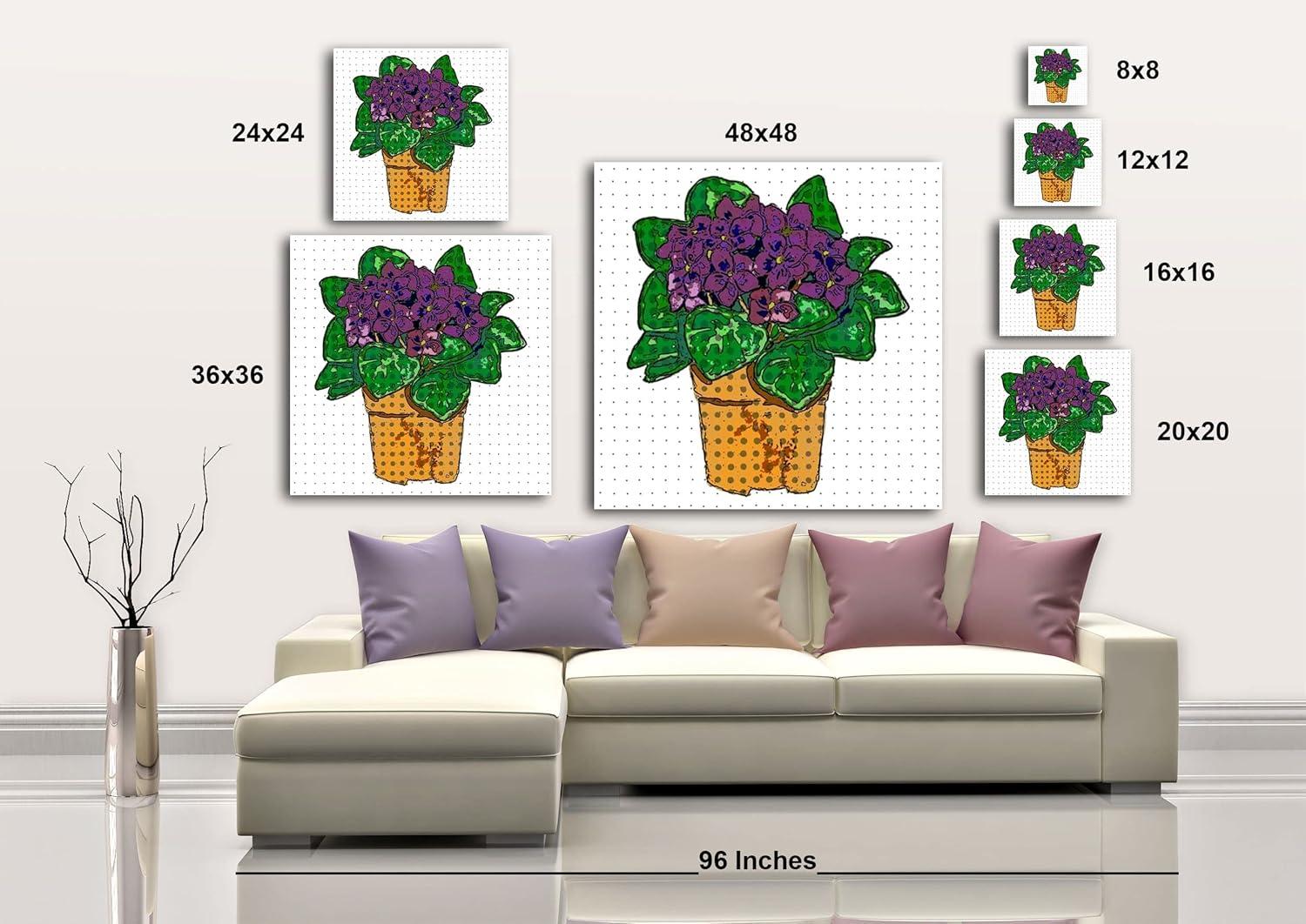 image:imageArmen Living Pop Art Flowers 152 Square Wrapped Canvas Wall Art Print 16 x 1620x20