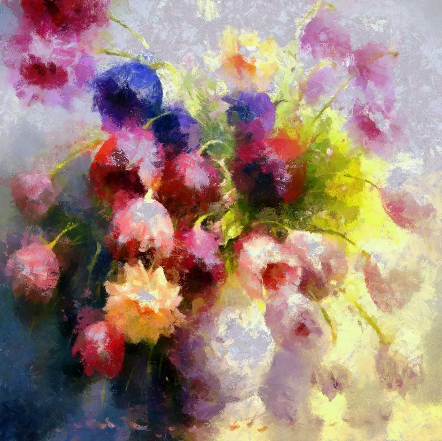 image:imageArmen Living Spring Bouquet 166 Square Wrapped Canvas Wall Art Print 24 x 2420x20