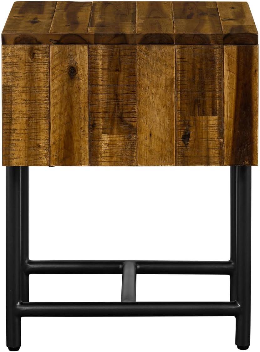 image:imageCusco Rustic Acacia Bedside Table Nightstand 20 Wide Antique