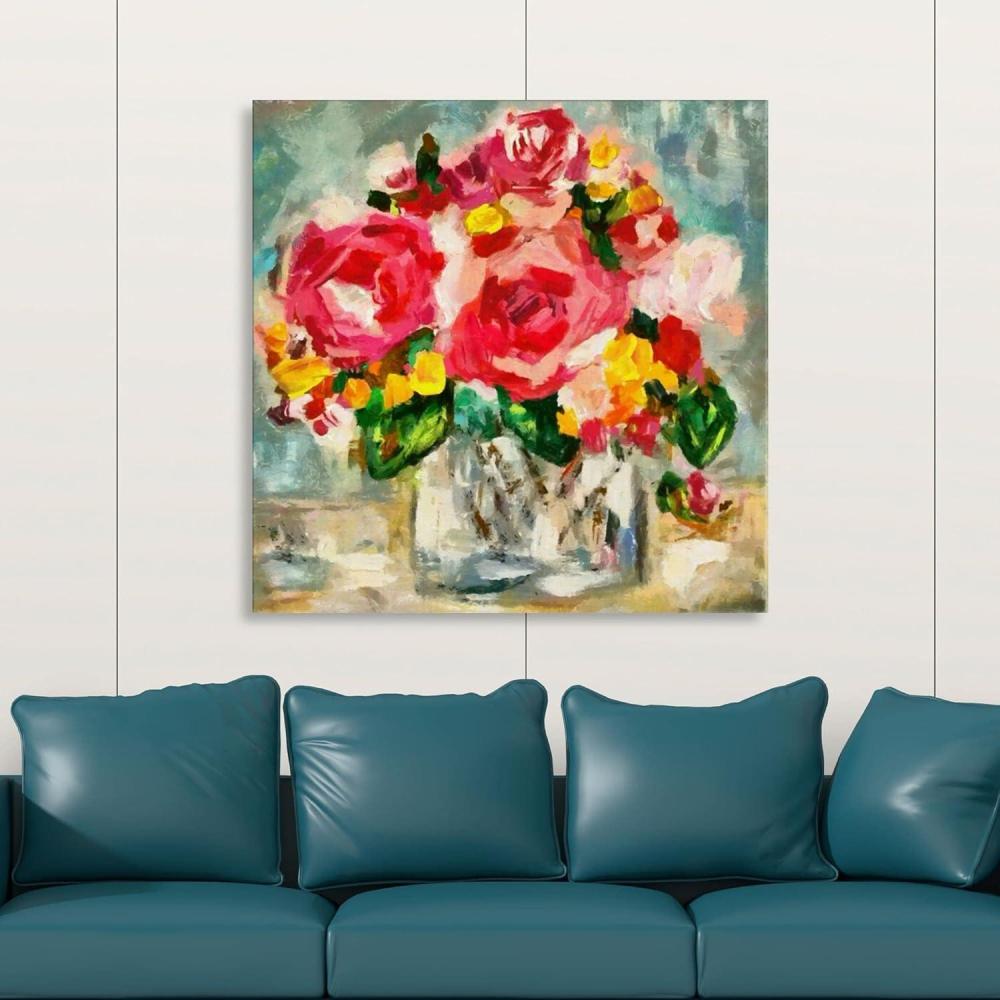 image:imageArmen Living Country Bouquet 413 Square Wrapped Canvas Wall Art Print 16 x 1624x24