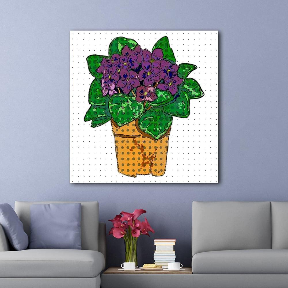 image:imageArmen Living Pop Art Flowers 152 Square Wrapped Canvas Wall Art Print 16 x 1616x16
